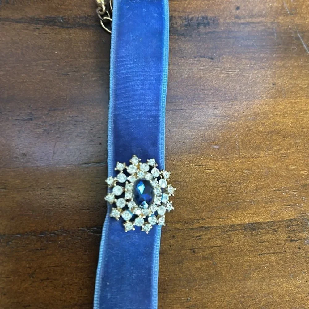 Bracelet velvet material with crystals designs NWOT